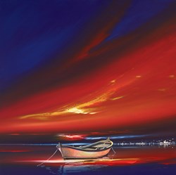 Oriental Skies V by Jonathan Shaw - Original Painting on Board sized 24x24 inches. Available from Whitewall Galleries